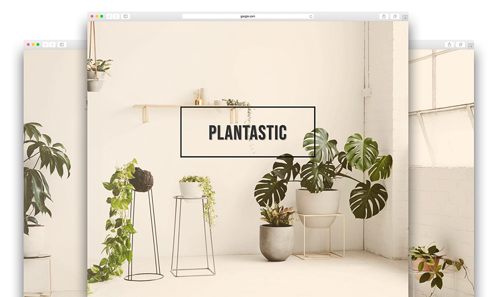 browser mock up of Plantastic