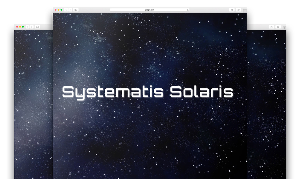 browser mock up of Systematis Solaris